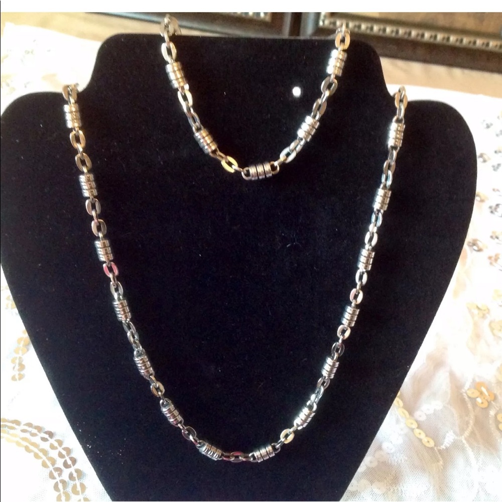 Men’s neck chain and matching bracelet, NWOT
